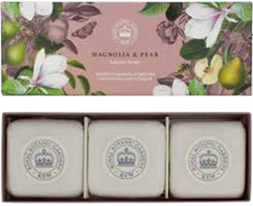 【THE ENGLISH SOAP COMPANY】KEW GARDEN キューガーデン Luxury Shea Soap Set シアソープセット <MAGNOLIA&PEAR マグノリア&ペア>