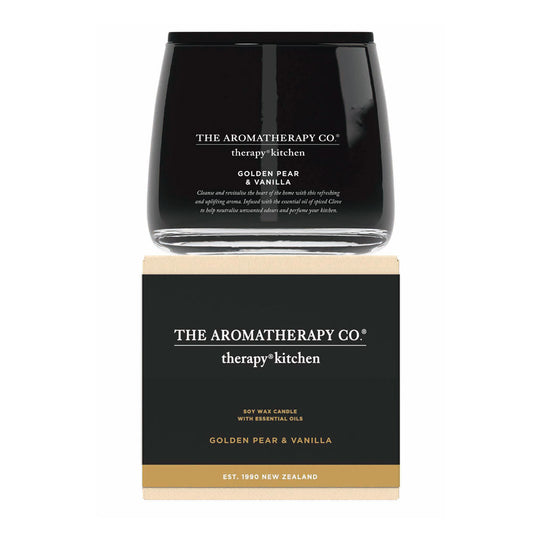 【Therapy Kitchen】エッセンシャルオイルソイワックスキャンドル  <ゴールデンペア・バニラの香り>