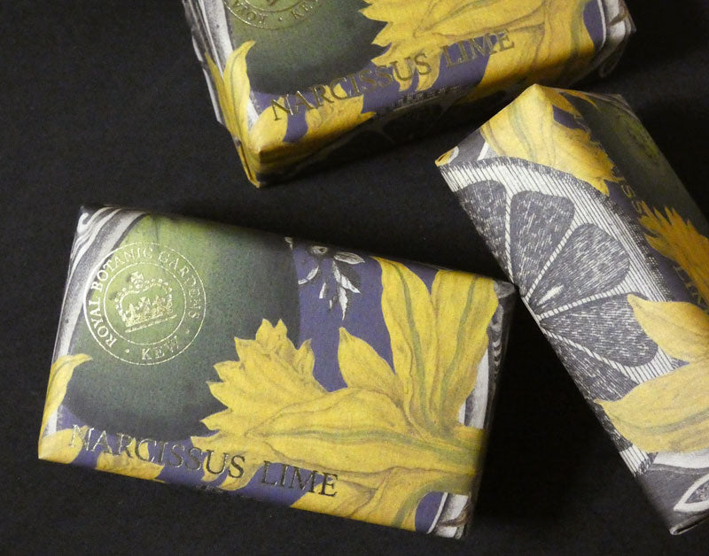 【THE ENGLISH SOAP COMPANY】KEW GARDEN キューガーデン ラグジュアリーシアソープ <ナルシサスライムの香り>