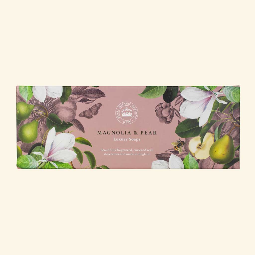 【THE ENGLISH SOAP COMPANY】KEW GARDEN キューガーデン Luxury Shea Soap Set シアソープセット <MAGNOLIA&PEAR マグノリア&ペア>