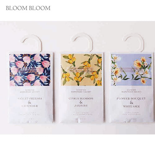 【BLOOM BLOOM】ワードローブサシェ <バイオレットフリージア・ラベンダーの香り>