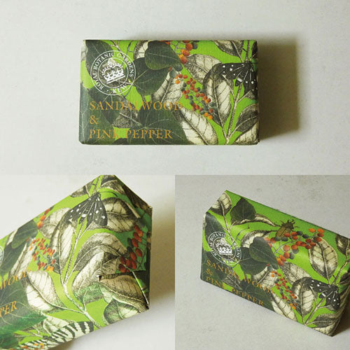 【THE ENGLISH SOAP COMPANY】KEW GARDEN キューガーデン ラグジュアリーシアソープ <サンダルウッド・ピンクペッパーの香り>