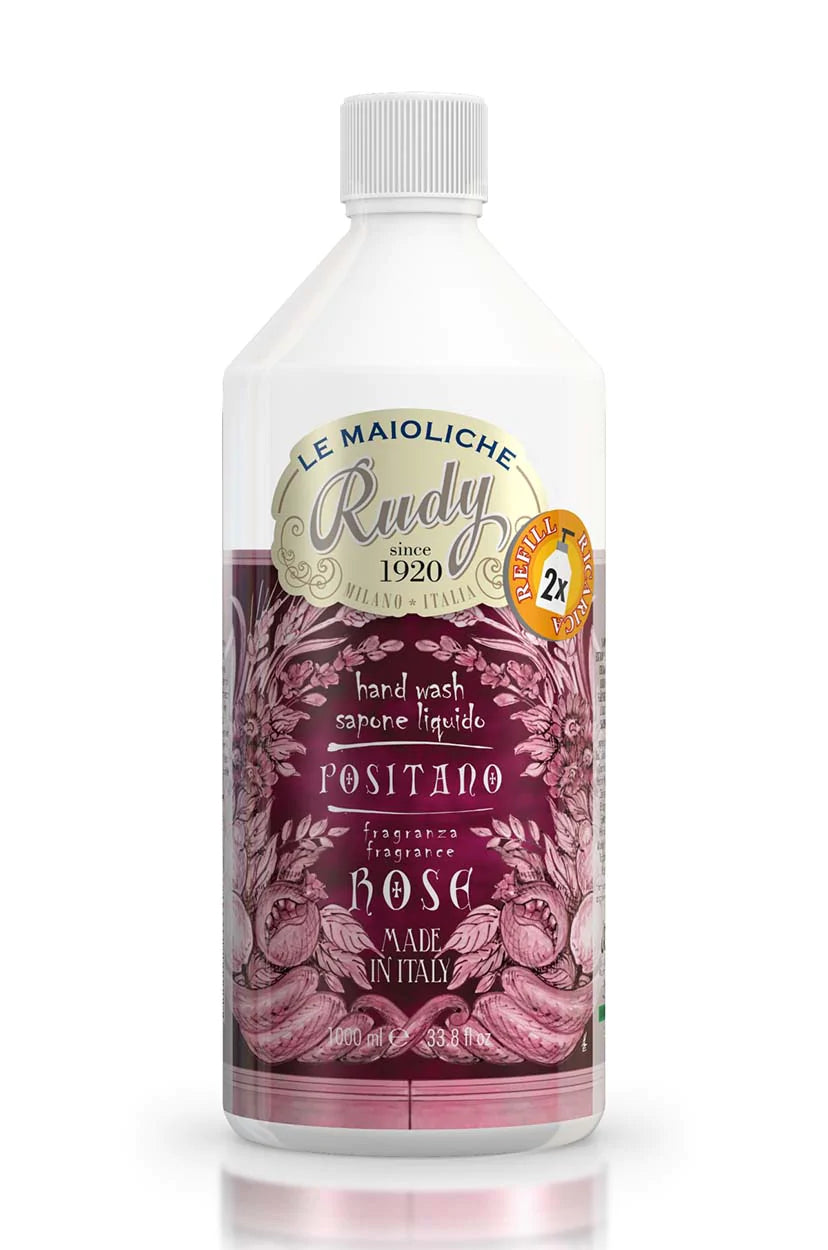 Rudy ルディ Le Maioliche ル・マヨルカ Hand Wash Refill ハンドウォッシュリフィル Positano Rose ポジターノローズ【リキッドソープ】【詰め替え用】