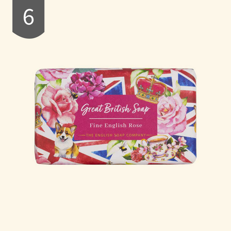 【THE ENGLISH SOAP COMPANY】グレートブリティッシュ シアバターソープ  ＜ファイン イングリッシュローズの香り＞