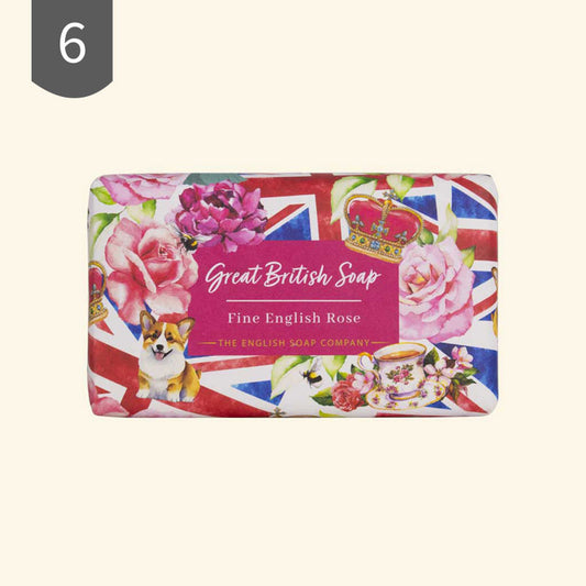 【THE ENGLISH SOAP COMPANY】グレートブリティッシュ シアバターソープ  ＜ファイン イングリッシュローズの香り＞
