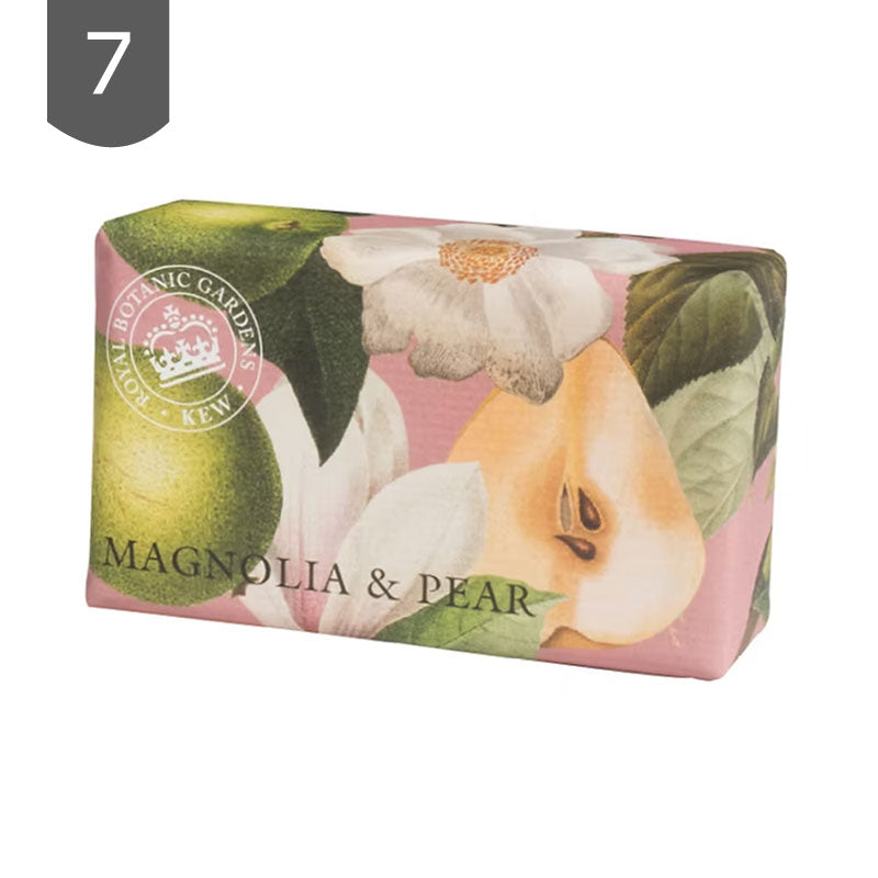 【THE ENGLISH SOAP COMPANY】KEW GARDEN キューガーデン ラグジュアリーシアソープ  ＜マグノリア・ペアの香り＞
