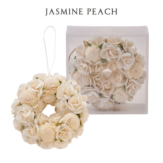 【Sola Flower】【香り付き】ソラフラワー エレガントリース ＜ ジャスミンピーチ ＞