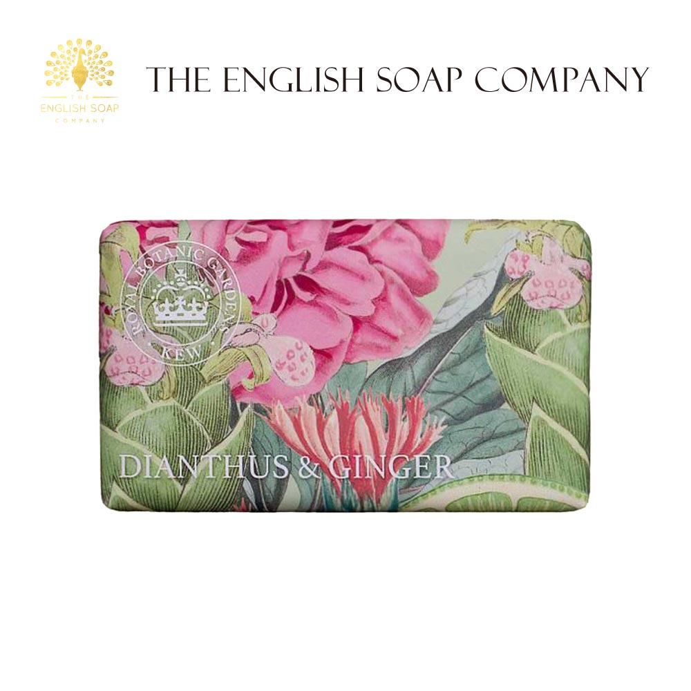 【THE ENGLISH SOAP COMPANY】KEW GARDEN ラグジュアリーシアバターソープ ＜ダイアンサス＆ジンジャー＞