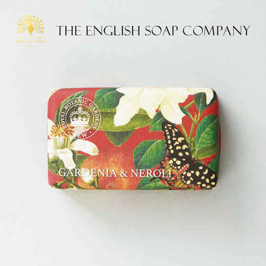 【THE ENGLISH SOAP COMPANY】KEW GARDEN ラグジュアリーシアバターソープ ＜ガーデニア＆ネロリ＞