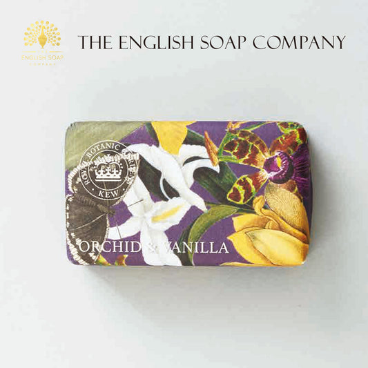 【THE ENGLISH SOAP COMPANY】KEW GARDEN ラグジュアリーシアバターソープ ＜オーキッド＆バニラ＞