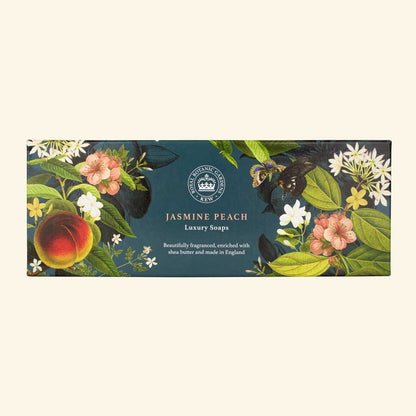 【THE ENGLISH SOAP COMPANY】KEW GARDEN キューガーデン Luxury Shea Soap Set シアソープセット ＜JASMINE PEACH ジャスミンピーチ＞