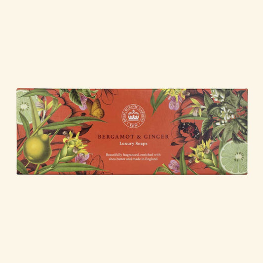 【THE ENGLISH SOAP COMPANY】KEW GARDEN キューガーデン Luxury Shea Soap Set シアソープセット ＜BERGAMOT＆GINGER ベルガモット＆ジンジャーの香り＞