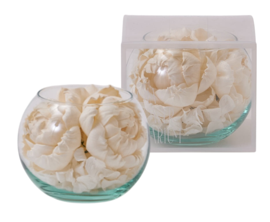 【香り付 Sola Flower】ソラフラワー ソラリウム（グラスボウル）・香り：ピオニーオレンジ・花の形：ピオニー