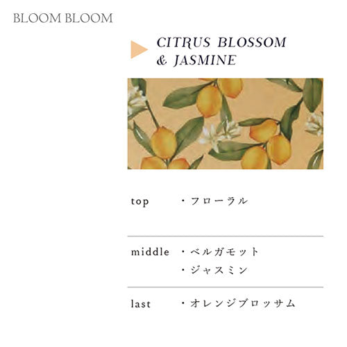 【BLOOM BLOOM】ワックスサシェ  ＜シトラス・ブロッサム・ジャスミンの香り＞