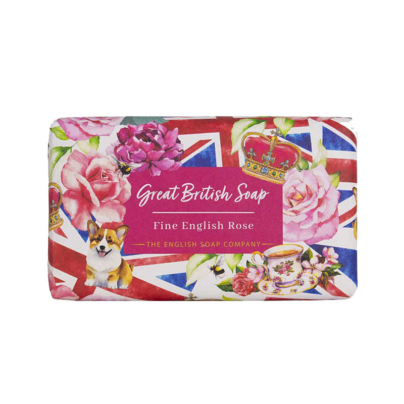 【THE ENGLISH SOAP COMPANY】グレートブリティッシュ シアバターソープ  ＜ファイン イングリッシュローズの香り＞
