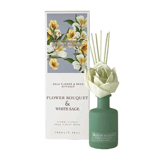 BLOOM BLOOM ブルームブルーム Solaflower Diffuser ソラフラワーディフューザー FLOWER BOUQUET & WHITE SAGE フラワーブーケ&ホワイトセージ