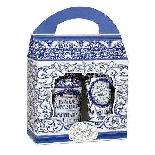 Rudy ルディ Le Maioliche ル・マヨルカ Hand Wash & Hand Cream Gift Set ハンドウォッシュ&ハンドクリームギフトセット Mediterranean Herbs メディタラニアンハーブ